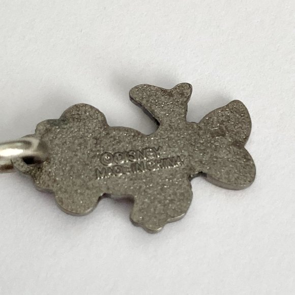 Vintage Disney Minnie Mouse Clip On Charm Zipper Pull Purse EnamelCrystal Signed - Picture 5 of 8